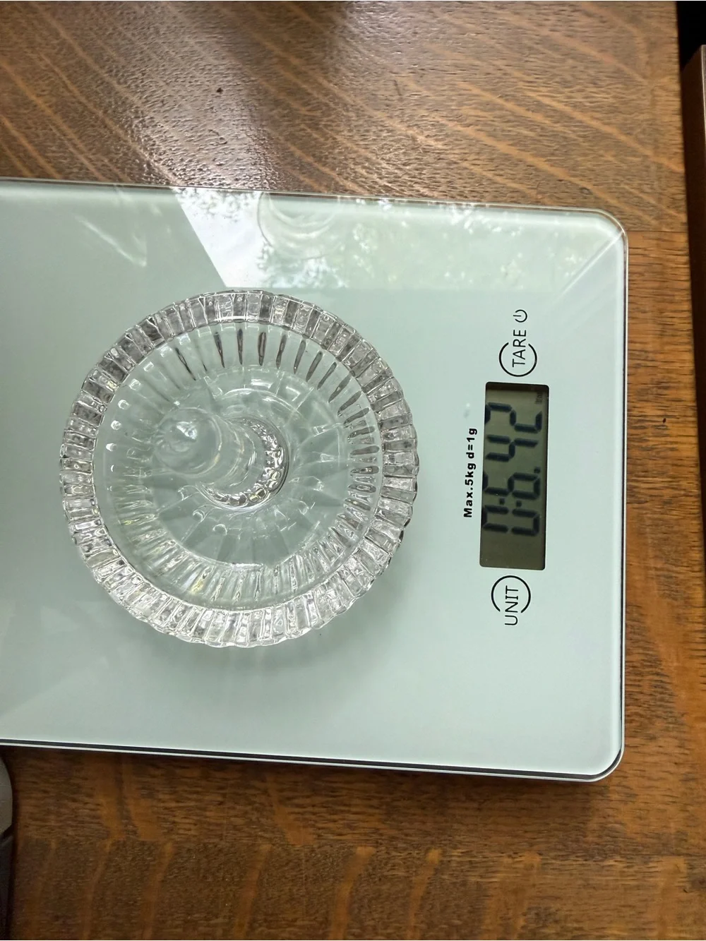 Crystal Ring Holder Dish 3 X 2.75 IN Clear. Vintage.